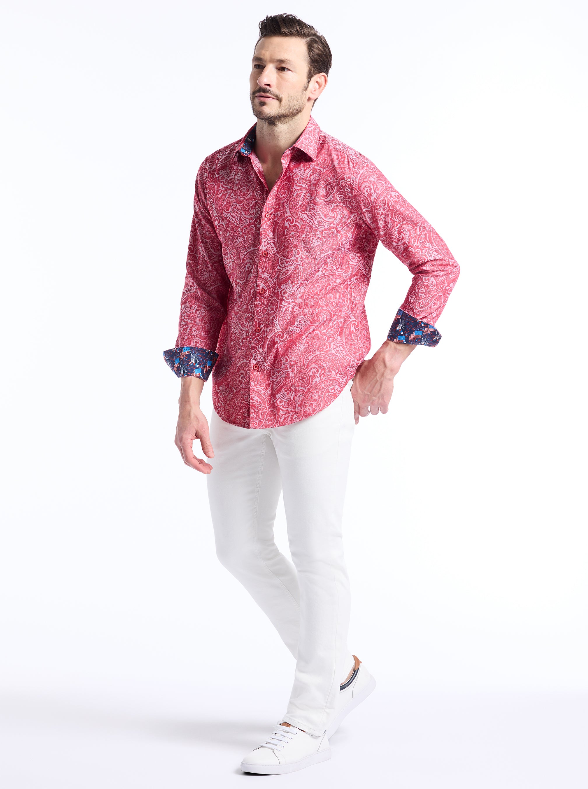 Hudson Red 4th Paisley Sport Shirt