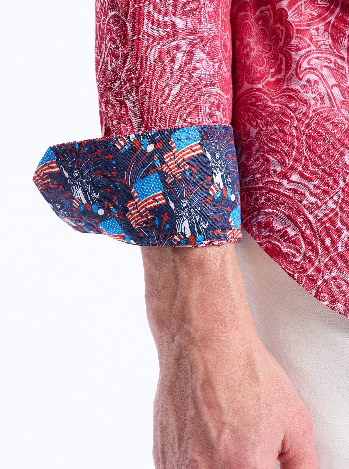 Hudson Red 4th Paisley Sport Shirt
