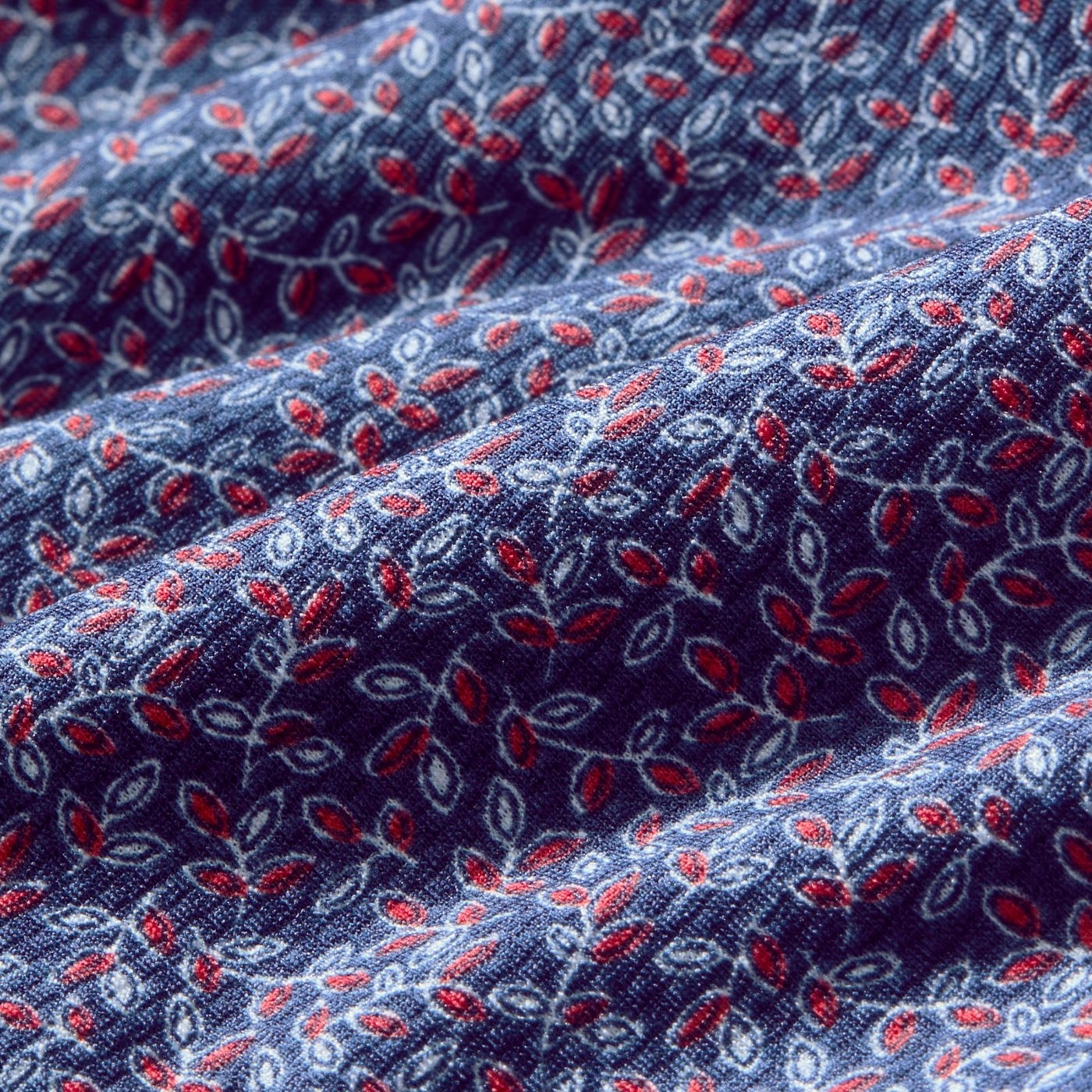 Halyard SS Dress Shirt - Midnight Navy leaf