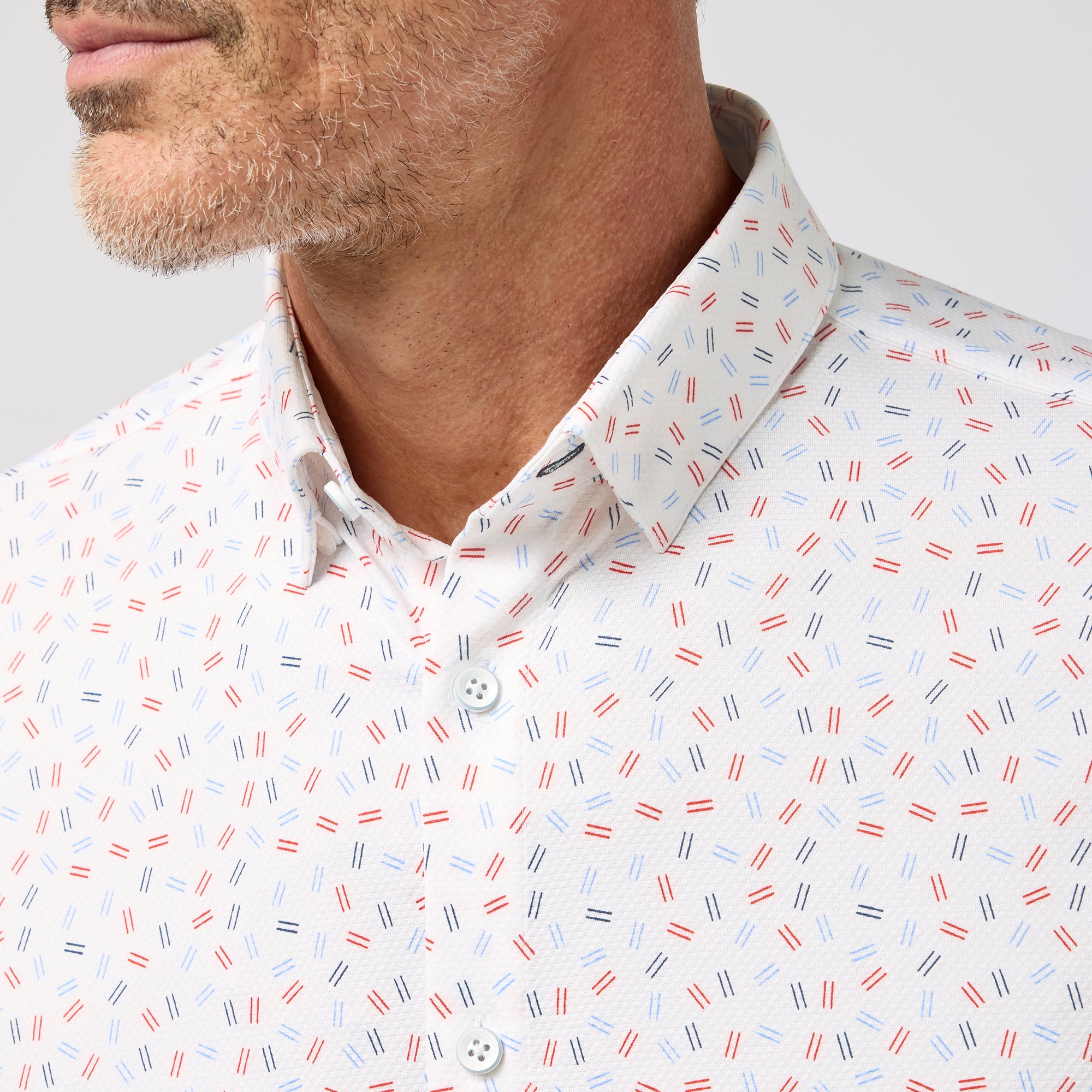 Halyard SS Dress Shirt - Red Hot Dash