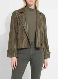 Emory Vegan Suede Moto Jacket