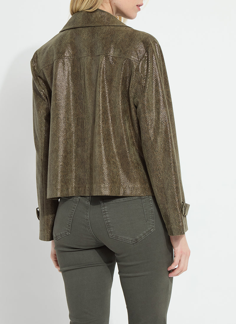 Emory Vegan Suede Moto Jacket