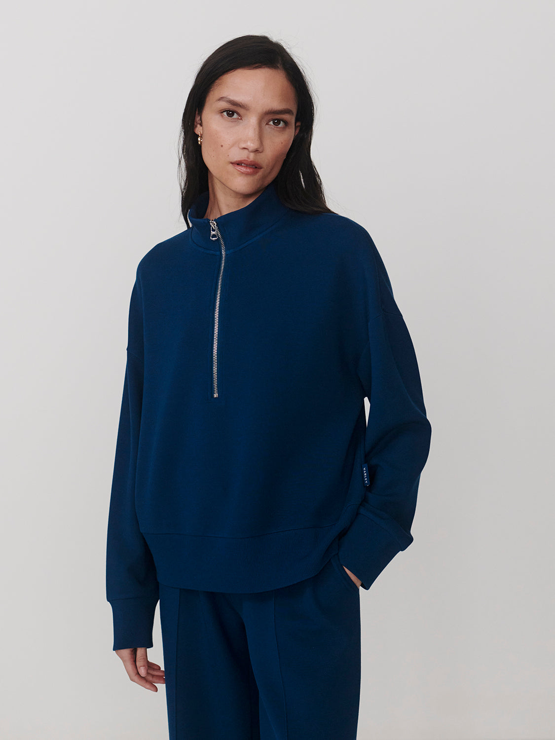 Mavis Mockneck Pullover - Sea Blue