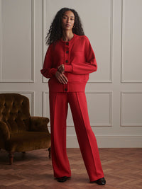 Wide Leg Pant 30 - Red Marl