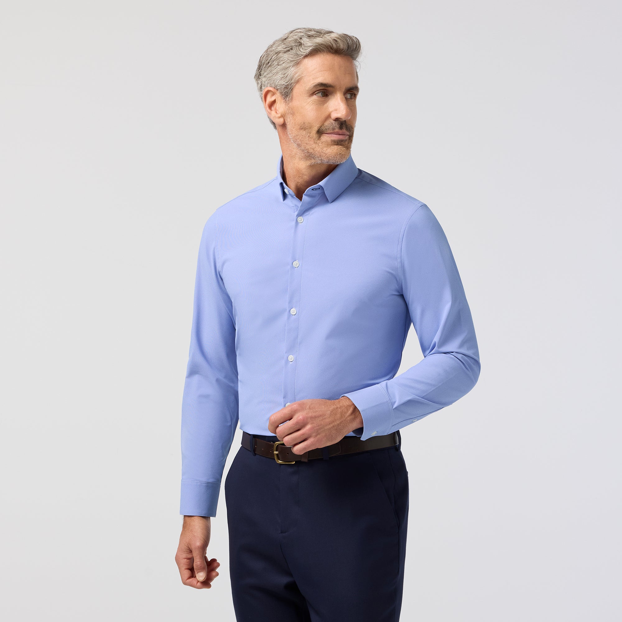 Leeward Dress shirt - Cobalt Straton Check