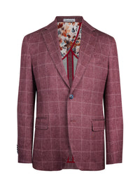 Sherwood Red Windowpane Sport Coat