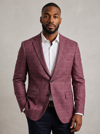 Sherwood Red Windowpane Sport Coat