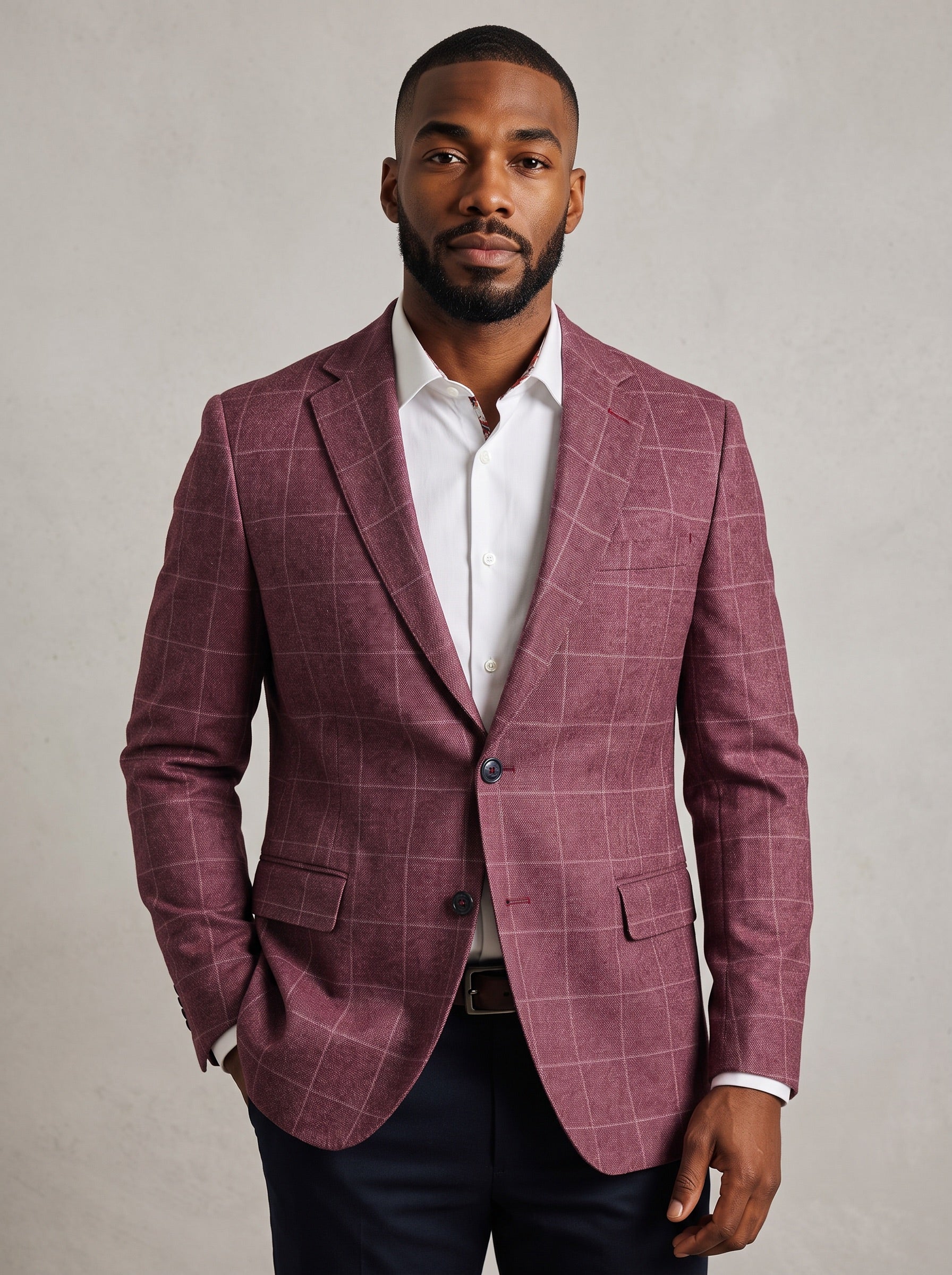 Sherwood Red Windowpane Sport Coat
