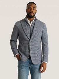 Bedford Grey/Navy Houndstooth Sport Coat