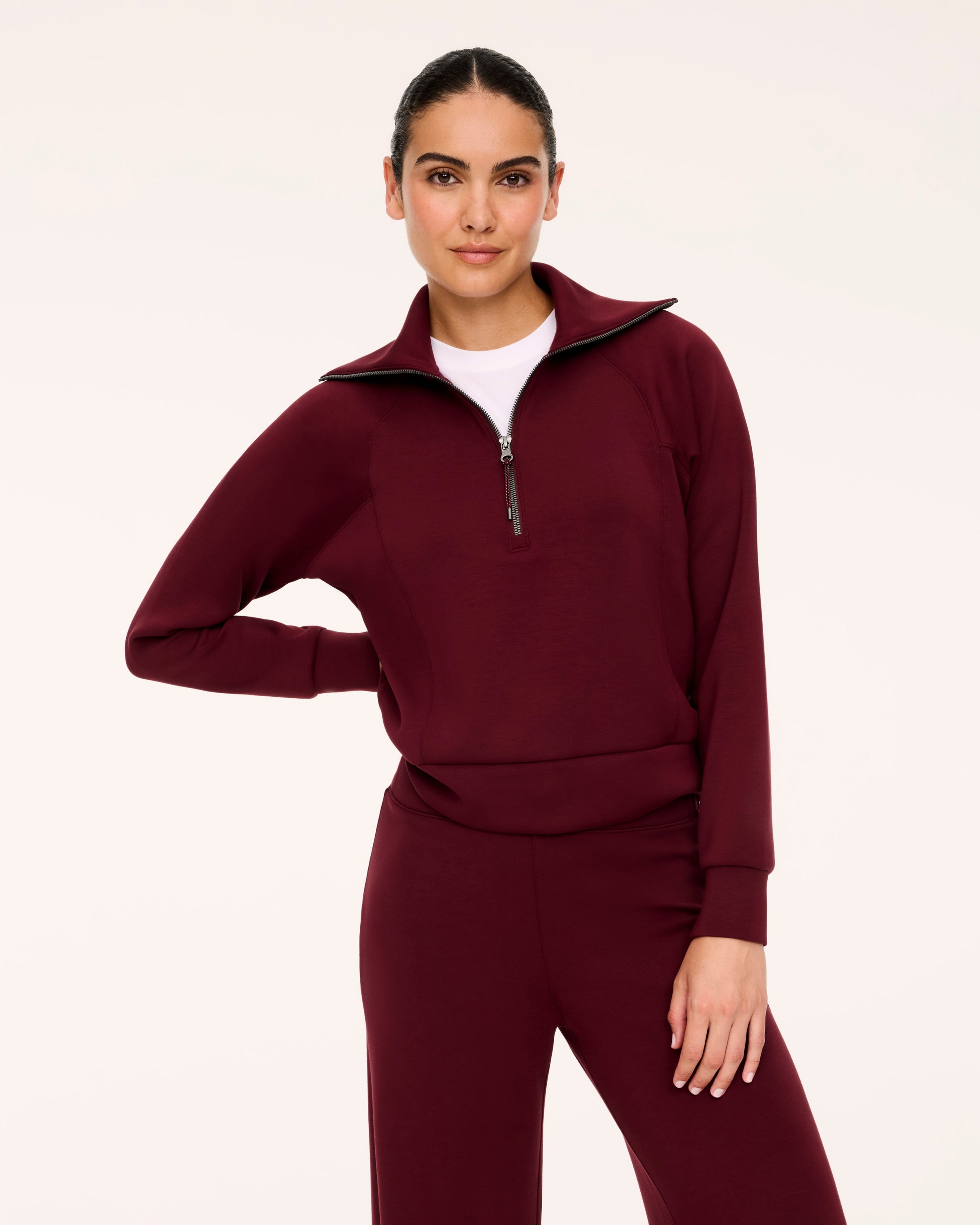 SPANX AirEssentials® Half Zip - Vino