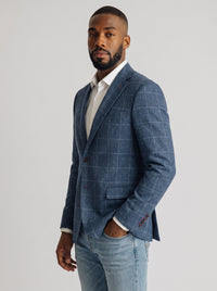 Sherwood Navy Windowpane Sport Coat