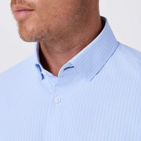 Leeward Dress shirt - Cloud Blue Chalk Stripe