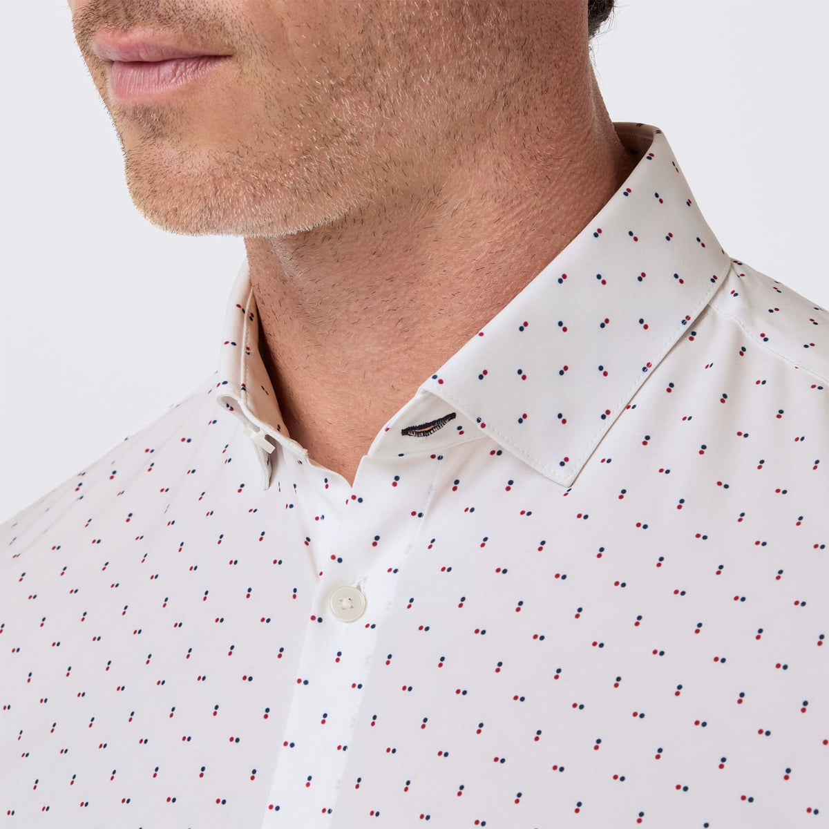 Leeward Dress shirt - Merlot Double Dot
