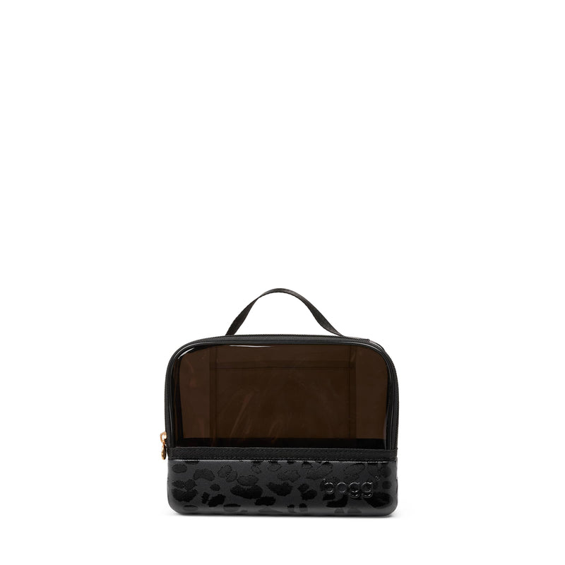 Bogg Bag Bitty Leopard Boggs N’ Ends organizer pouch with clear top