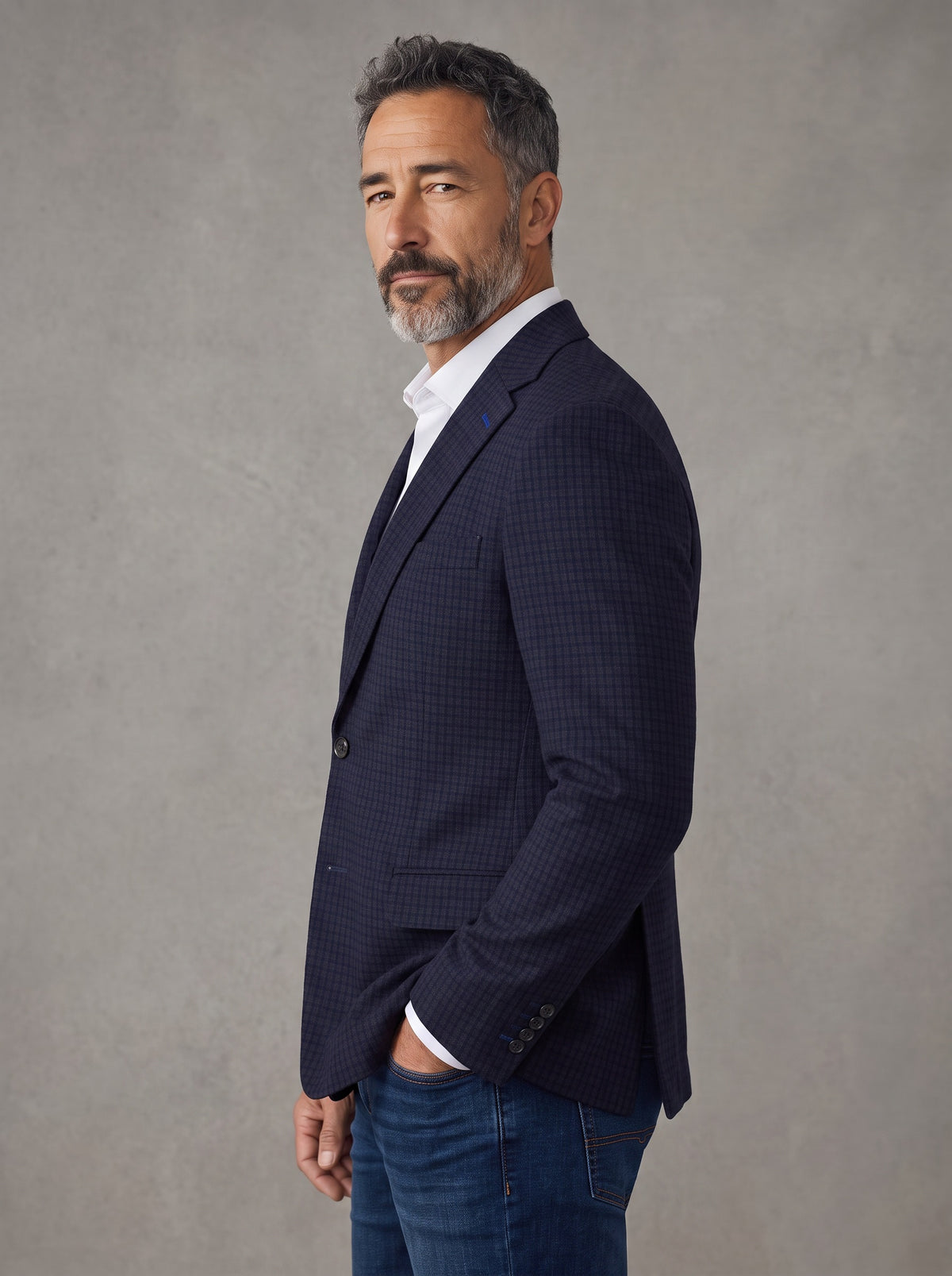 Kingston Blue Microcheck Sport Coat