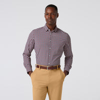 Leeward Dress Shirt - Wine Todos Plaid