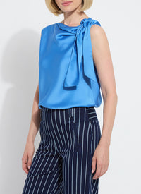 Zulena Bow Tie Neck Top