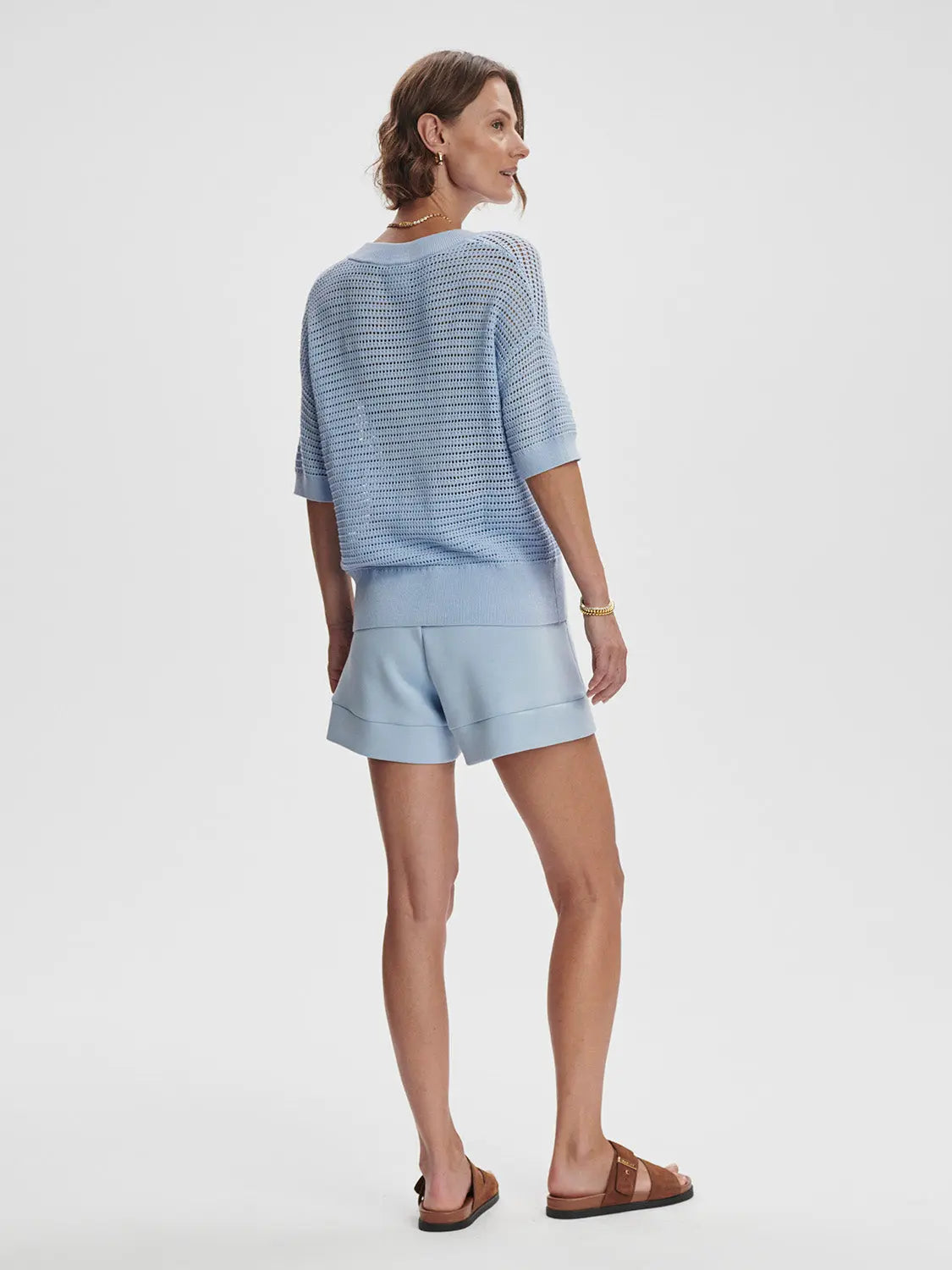 Callie Knit Top - Cashmere Blue VARLEY