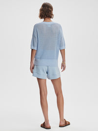 Callie Knit Top - Cashmere Blue