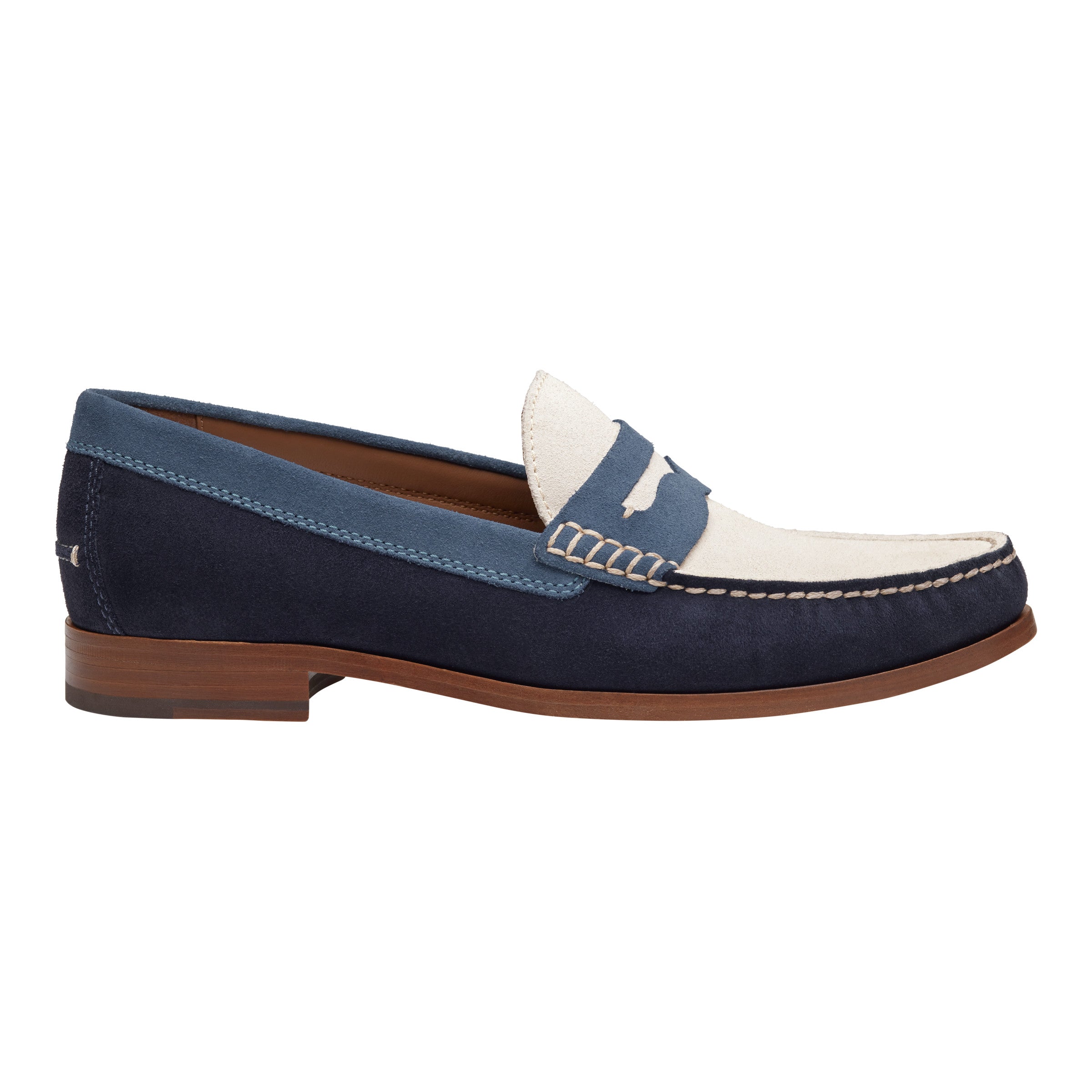 Baldwin Suede Penny Loafer -Navy English