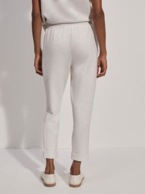 The Rolled Cuff Pant 25" - Ivory Marl