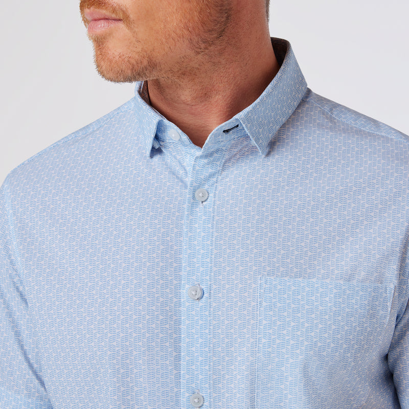Leeward SS Dress Shirt - Triangle Dash