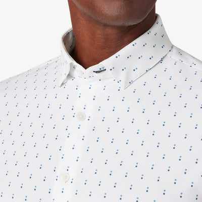 Leeward Dress Shirt - Nile Blue Double Dot