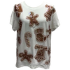 White Frosted Christmas Cookie Oversized Tee