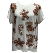 White Frosted Christmas Cookie Oversized Tee