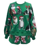 Green Christmas Puppies Sweatshirt