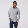 Leeward No Tuck Dress Shirt - Silver Dotted Diamond