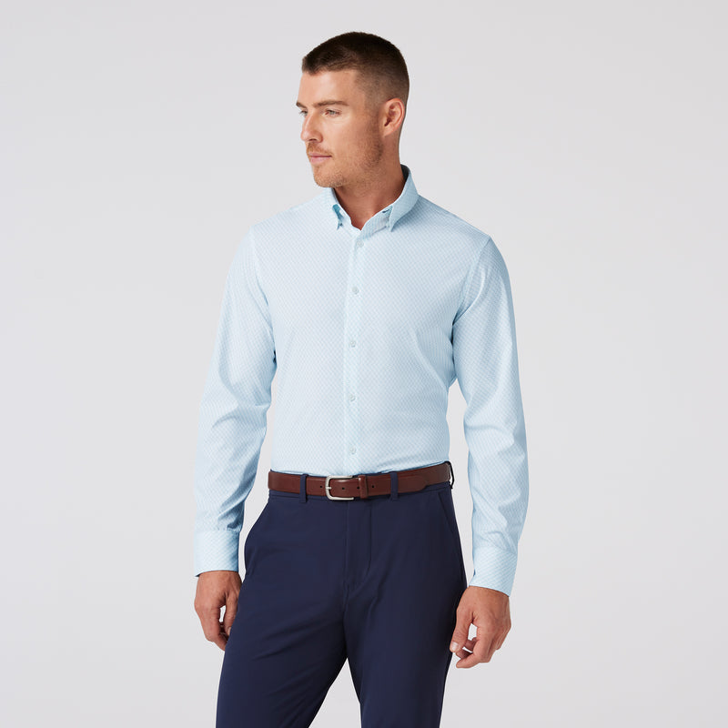 Leeward Dress Shirt - White Diamond Texture