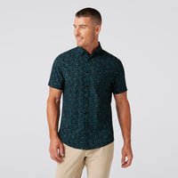 Leeward Dress Shirt - Navy Foliage