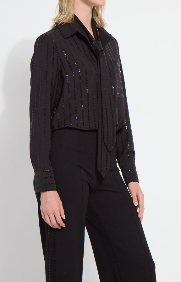 Tatiana Striped Sequin Shirt