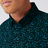 Leeward Dress Shirt - Navy Foliage