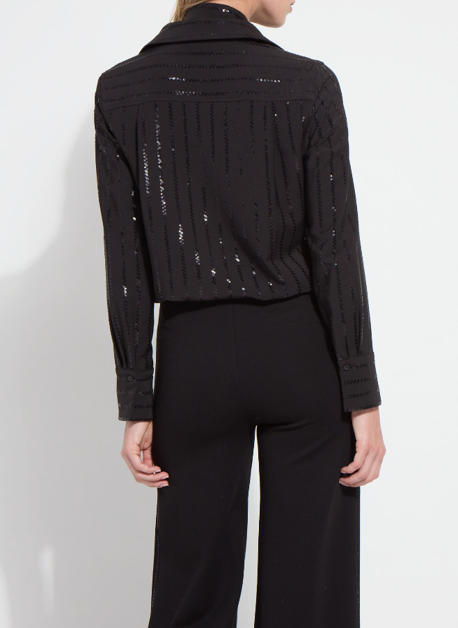 Tatiana Striped Sequin Shirt