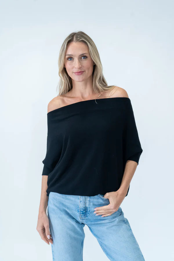 SHORT SLEEVE ANYWHERE TOP - Black