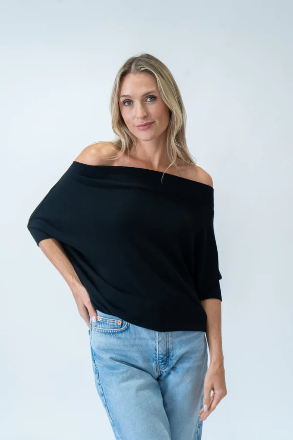 SHORT SLEEVE ANYWHERE TOP - Black