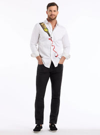 Designer wine print sport shirt