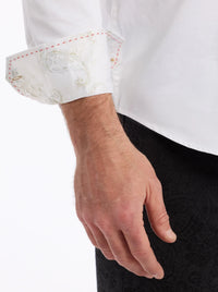 Metallic embroidered Robert Graham shirt