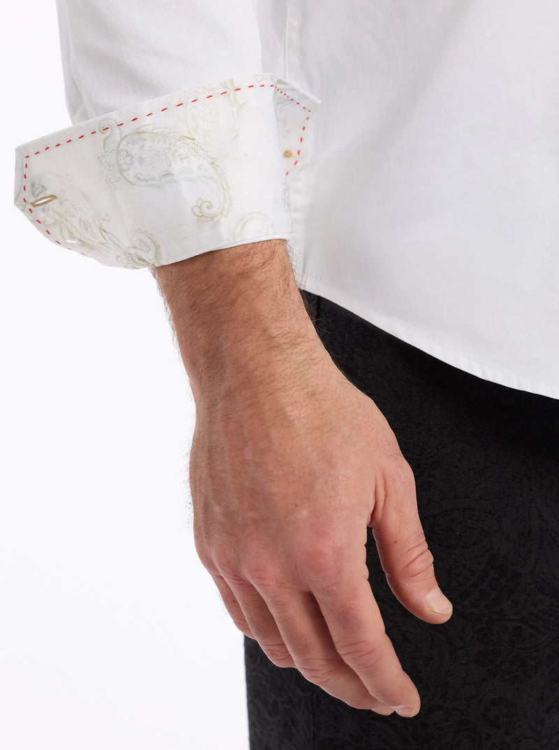 Metallic embroidered Robert Graham shirt