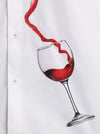 Luxury long sleeve shirt with wine motif