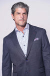 Welland Sport Coat – Navy Tonal Microcheck Stretch Knit 7 Downie St.