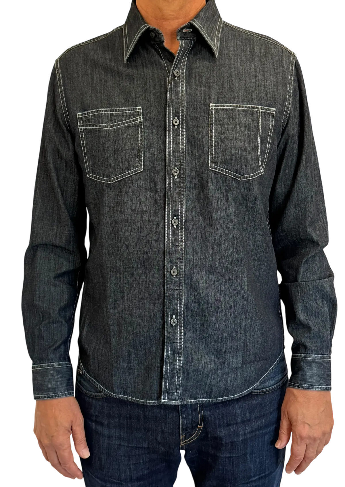 Johnny Cash Denim Sport Shirt Robert Stock