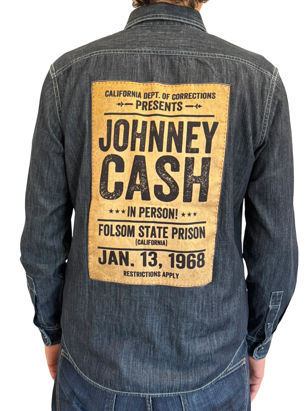 Johnny Cash Denim Sport Shirt Robert Stock