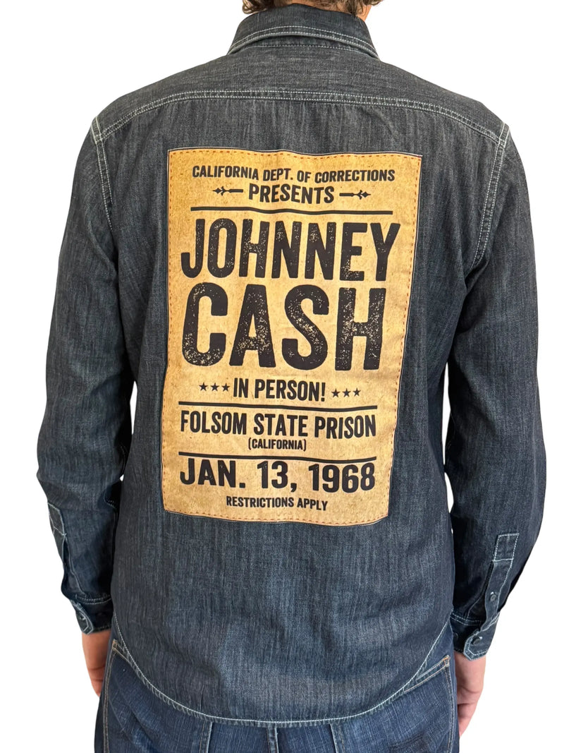 Johnny Cash Denim Sport Shirt Robert Stock