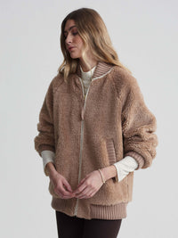 Ella Long Line Sherpa Bomber