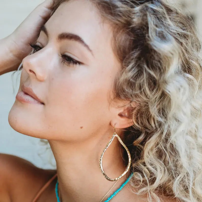 Addison Hammered Hoops Leslie Curtis