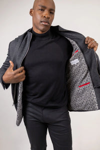 Branson Black Twill Knit Hybrid Sport Coat