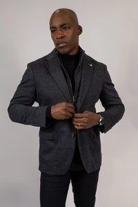 Branson Black Twill Knit Hybrid Sport Coat